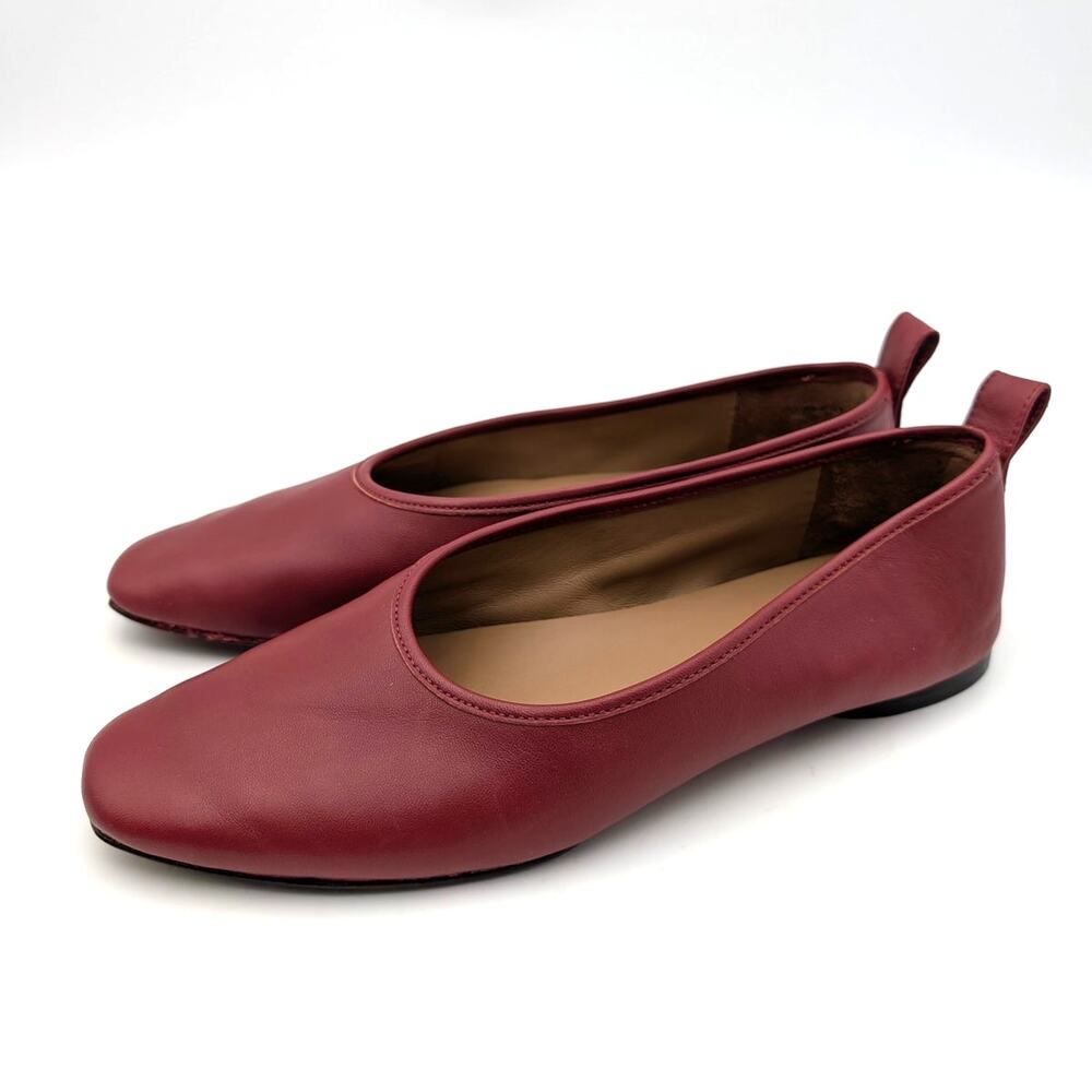 Vince Vivian Mary Jane Flats Slip-On Shoes Women's Red Size US5.5M EU35.5